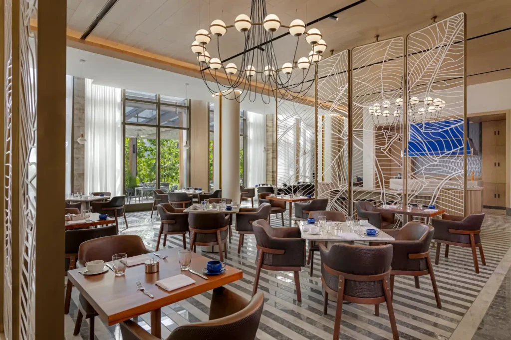Delightful breakfast at Chaya, featuring a gourmet selection in an elegant setting.