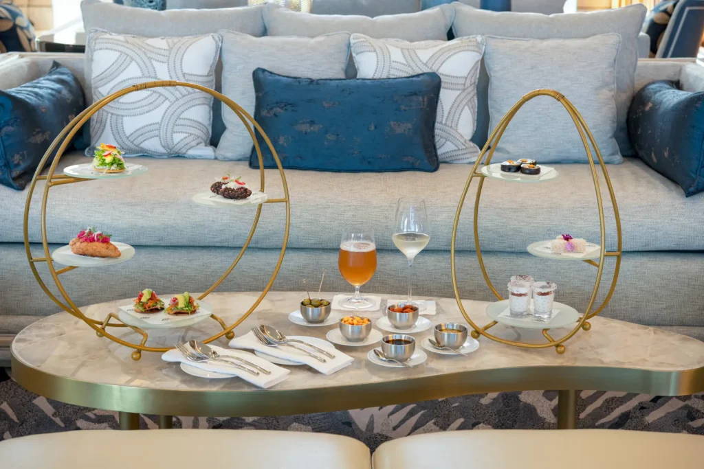 Luxurious appetizer at Peacock Alley, a perfect pairing of gourmet flavors and elegant ambiance